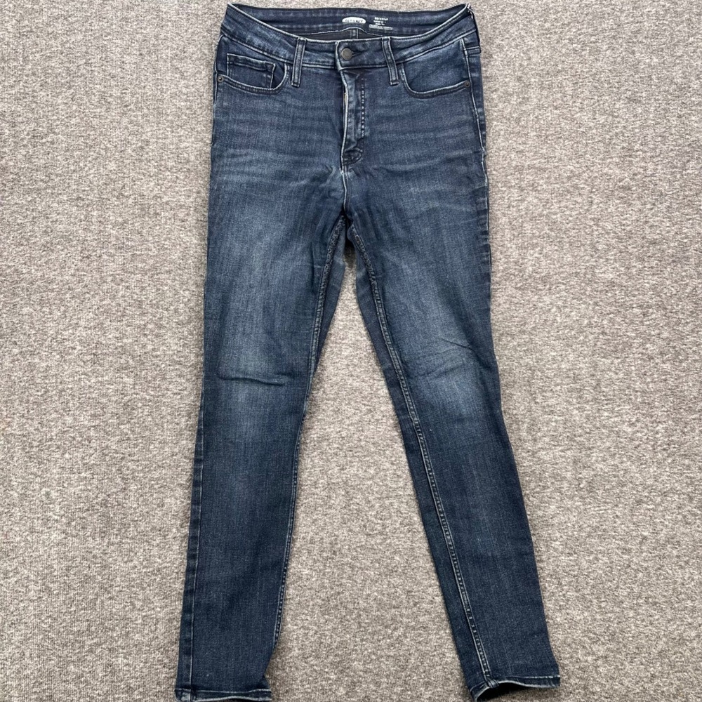Old Navy Rockstar Super Skinny High Rise Jeans Dark Wash Blue Size 8 Secret Slim